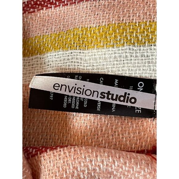 Envision Studio Blanket Wrap Stripe Multicolor Scarf NWT - Picture 3 of 6